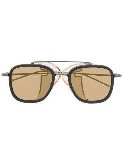 Thom Browne Eyewear солнцезащитные очки-авиаторы с шорами