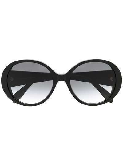 Alexander McQueen Eyewear солнцезащитные очки Seal в овальной оправе