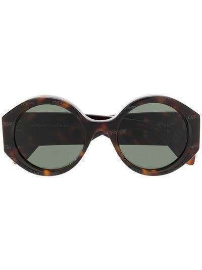 Off-White солнцезащитные очки черепаховой расцветки