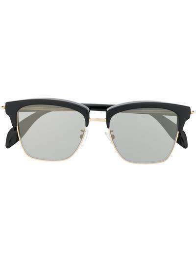 Alexander McQueen Eyewear солнцезащитные очки в роговой оправе