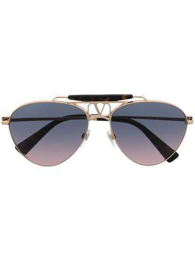Valentino Eyewear солнцезащитные очки-авиаторы с логотипом VLogo