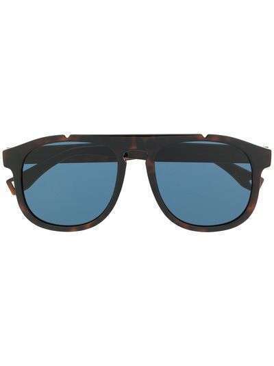 Fendi Eyewear солнцезащитные очки-авиаторы в круглой оправе
