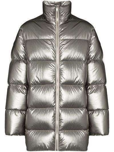 Moncler + Rick Owens удлиненный пуховик Cyclopic