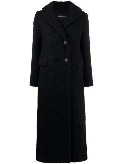 Emporio Armani длинное фактурное пальто