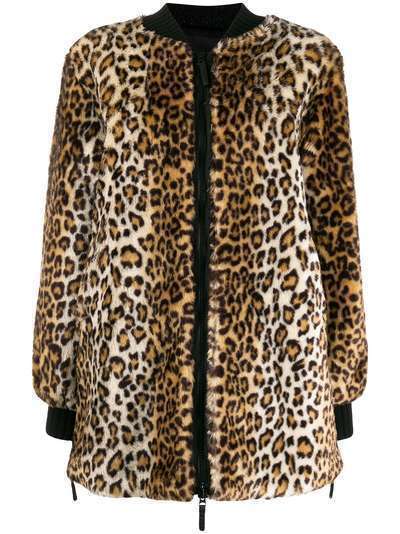 Ermanno Ermanno пальто с леопардовым принтом