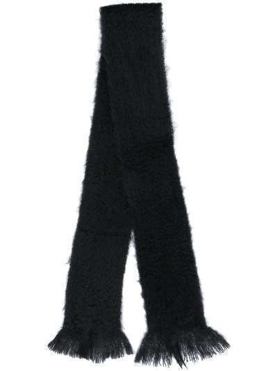 Jil Sander трикотажный шарф с бахромой