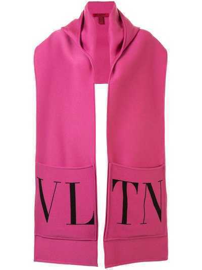 Valentino шарф с накладными карманами и логотипом VLTN