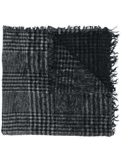 Faliero Sarti клетчатый шарф с бахромой