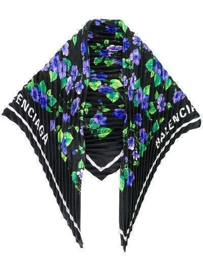 Balenciaga платок с цветочным принтом