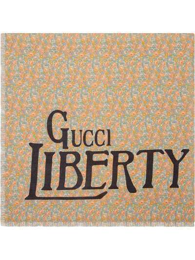 Gucci шарф Liberty с цветочным принтом