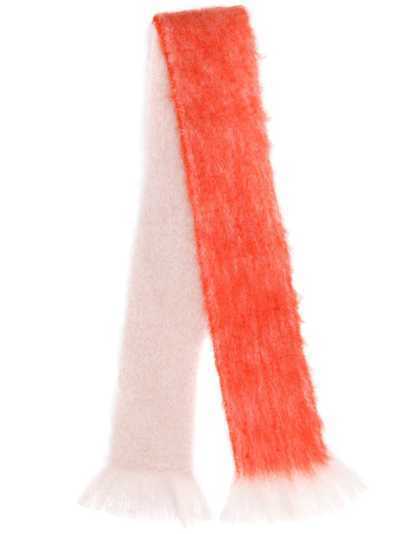 Jil Sander двухцветный вязаный шарф