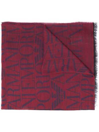 Emporio Armani легкий шарф с логотипом