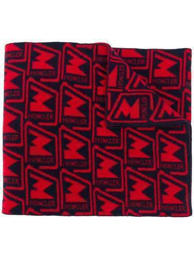Moncler вязаный шарф с логотипом