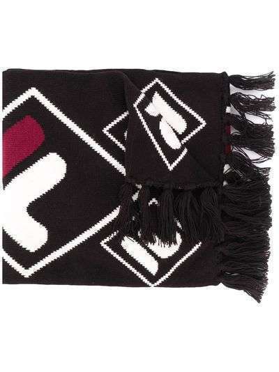 Fila шарф с бахромой и логотипом