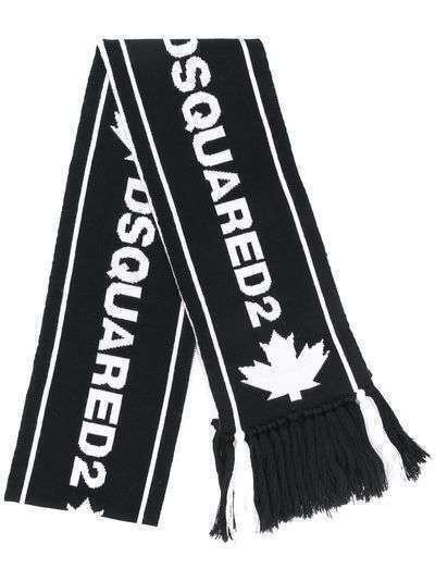 Dsquared2 жаккардовый шарф с кисточками