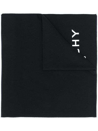 Givenchy шарф в рубчик с логотипом