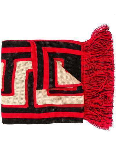 Aries шарф с логотипом и бахромой