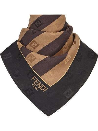 Fendi платок в полоску с логотипом FF