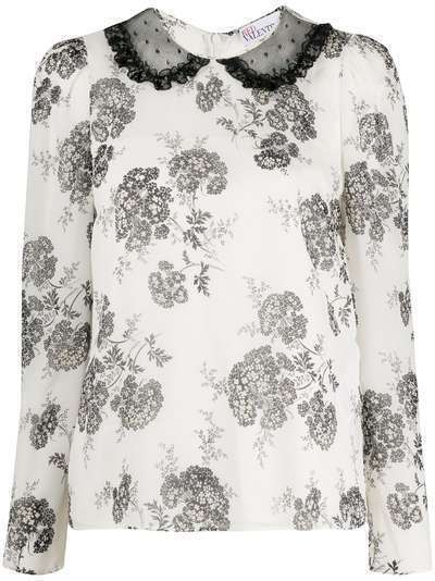 RedValentino блузка с цветочным принтом
