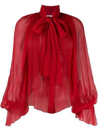 Atu Body Couture шифоновая блузка с объемными рукавами