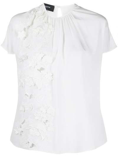 Rochas блузка с цветочной вышивкой