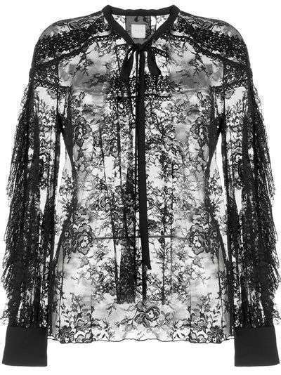 Ingie Paris прозрачная кружевная блузка