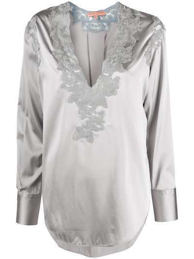 Ermanno Scervino кружевная блузка с цветочным узором