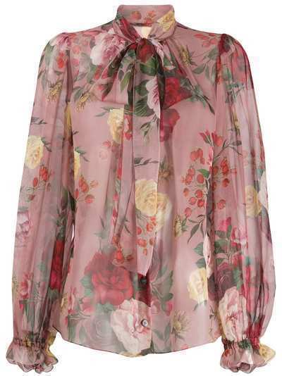 Dolce & Gabbana блузка с цветочным принтом