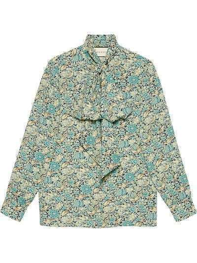 Gucci блузка с цветочным принтом из коллаборации с Liberty London