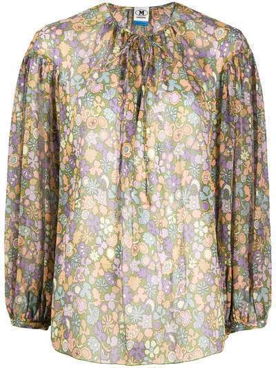 M Missoni шифоновая блузка с цветочным принтом