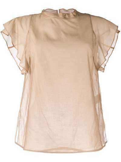 Peserico многослойная блузка из тюля