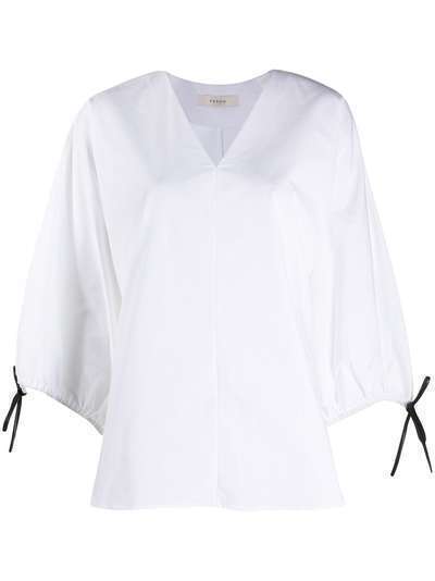 Aeron блузка с V-образным вырезом и завязками на рукавах