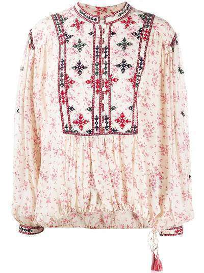Isabel Marant Étoile блузка с цветочным принтом и вышивкой