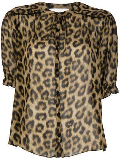 Ba&Sh блузка Flume с леопардовым принтом