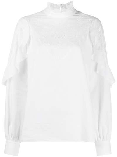 See by Chloé блузка с кружевными вставками