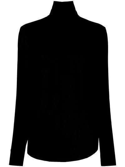 Rochas блузка с высоким воротником и вырезом на спине