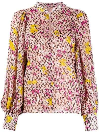 Lala Berlin блузка с цветочным принтом и вырезом-капелькой