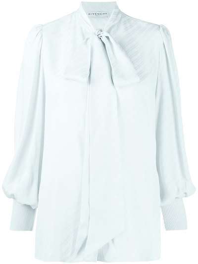 Givenchy блузка с пышными рукавами и бантом