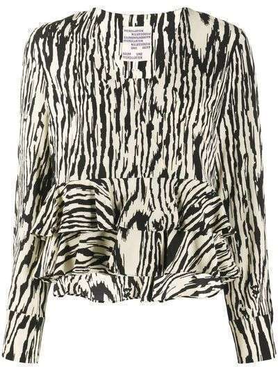 Baum Und Pferdgarten блузка с зебровым принтом и оборками
