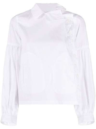 Comme Des Garçons Noir Kei Ninomiya блузка асимметричного кроя с длинными рукавами
