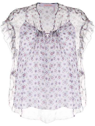 See by Chloé блузка с геометричным принтом и оборками