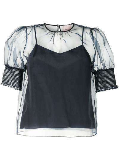 Cinq A Sept блузка Eleni с сетчатым верхом