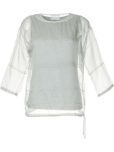 Fabiana Filippi прозрачная блузка с укороченными рукавами