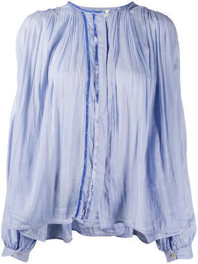 Forte Forte блузка с плиссировкой и длинными рукавами