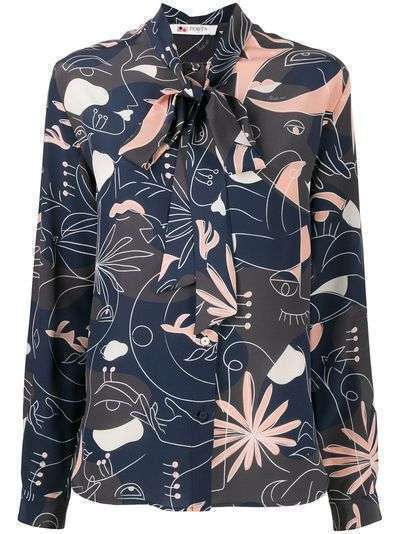 Ports 1961 блузка с абстрактным цветочным принтом