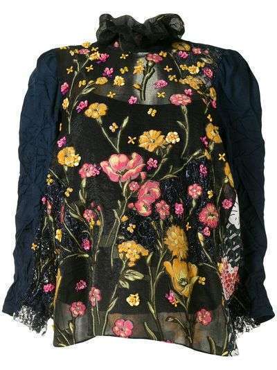 Biyan блузка с цветочной вышивкой