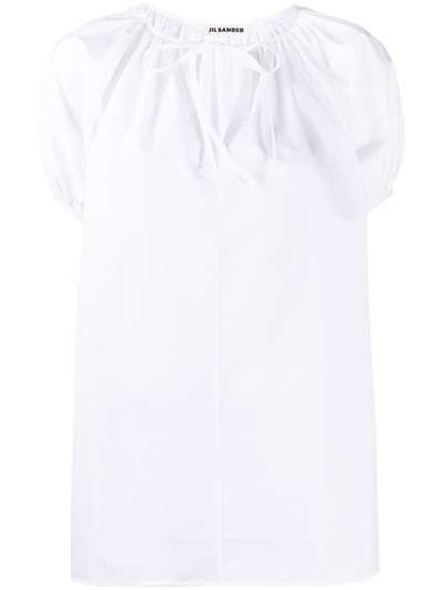Jil Sander блузка с вырезами и рукавами кап