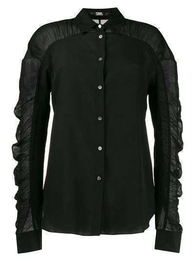 Karl Lagerfeld блузка с прозрачными рукавами