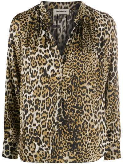 Zadig&Voltaire блузка Tink с леопардовым принтом