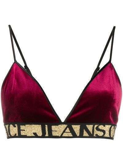 Versace Jeans Couture укороченный топ с логотипом на поясе